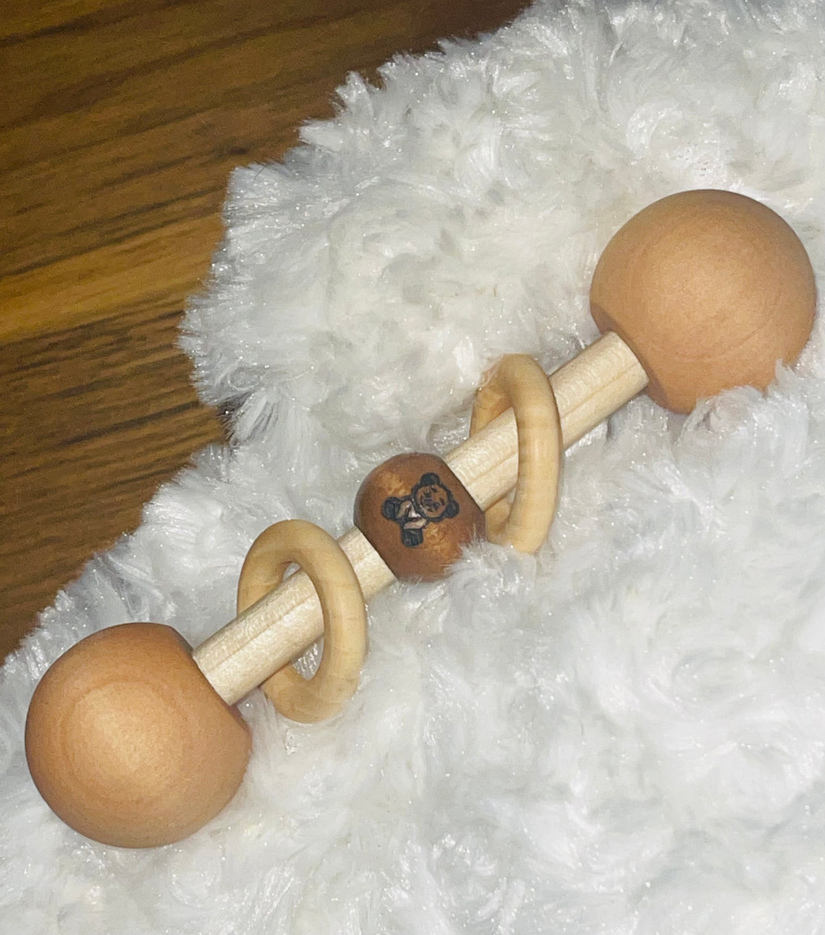 Face Bead Rattle Rattle,Teddy Bead – Montessori for Minis