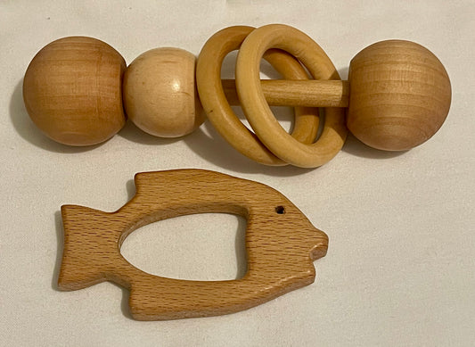 Rattle & Teether Set, “Seaside”