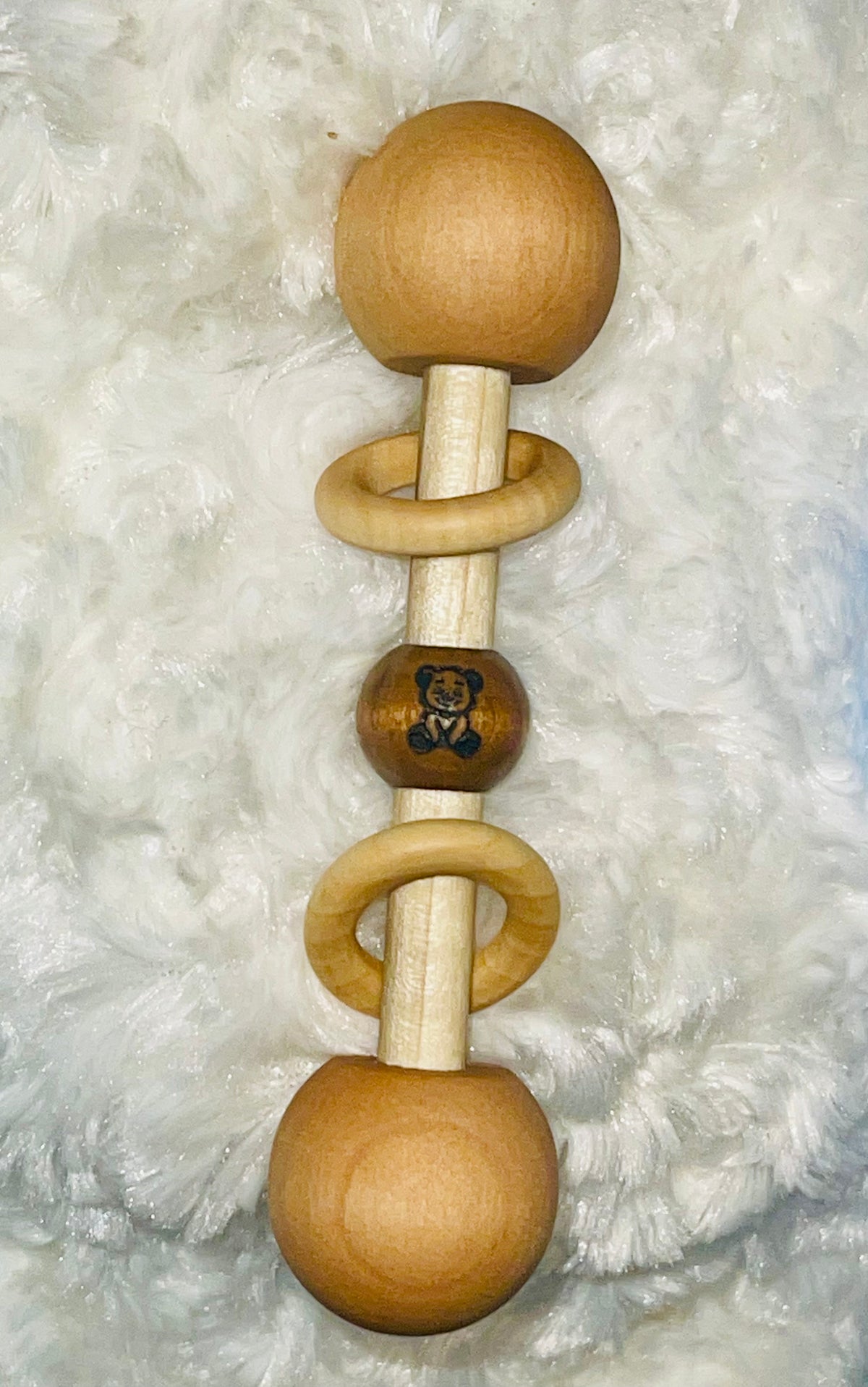 Face Bead Rattle Rattle,Teddy Bead – Montessori for Minis